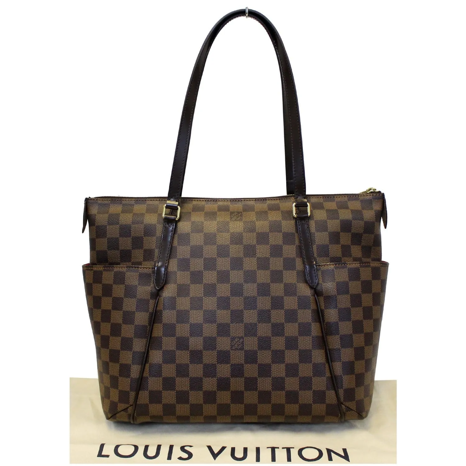Louis Vuitton Totally MM Damier Ebene Shoulder Bag Brown
