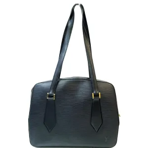 LOUIS VUITTON Voltaire Black Epi Leather Shoulder Bag Black