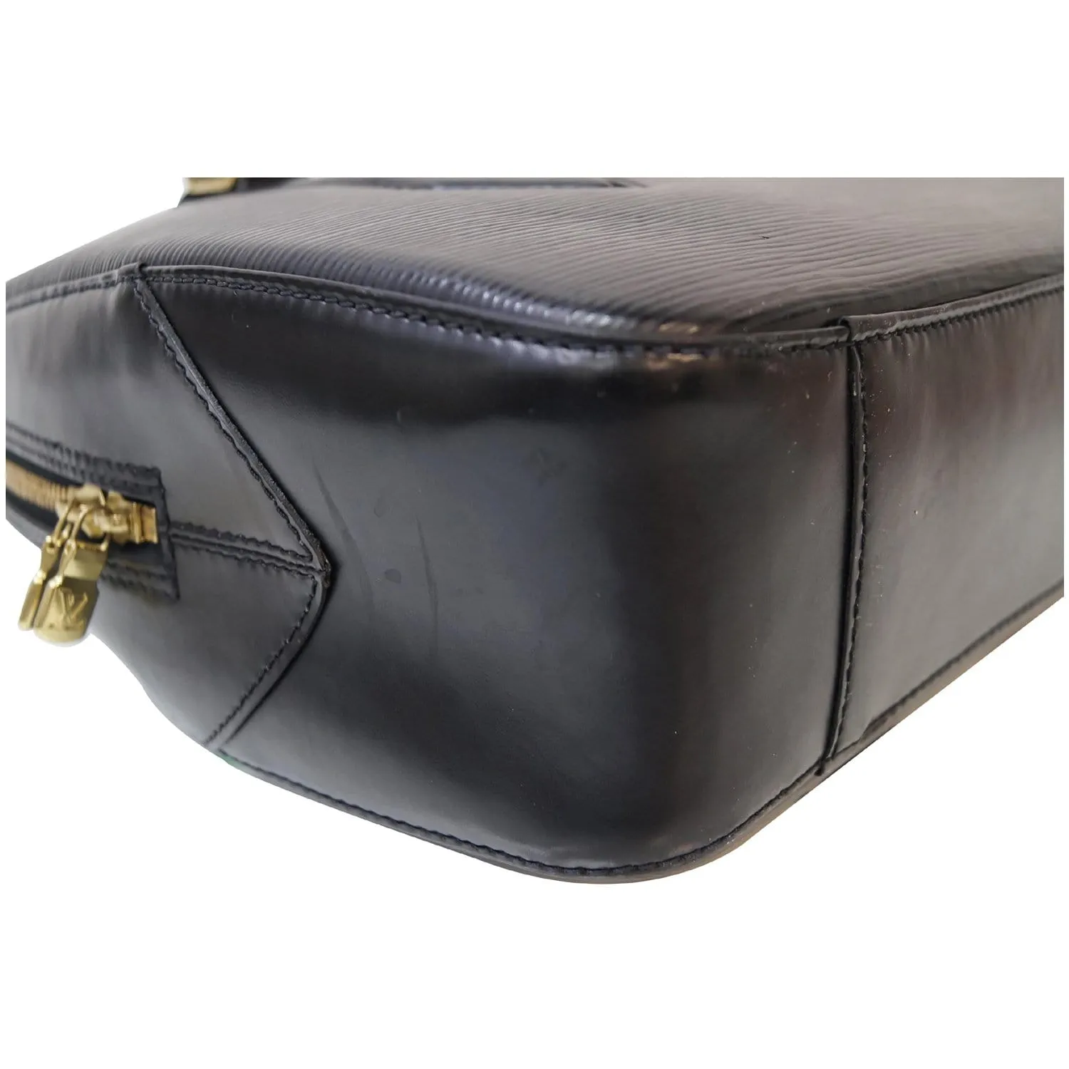 LOUIS VUITTON Voltaire Black Epi Leather Shoulder Bag Black