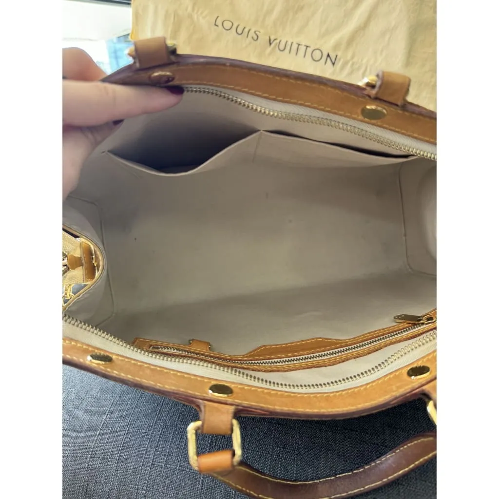 Louis Vuitton Yellow Vernis MM Brea Bag With Crossbody Strap & Dustbag