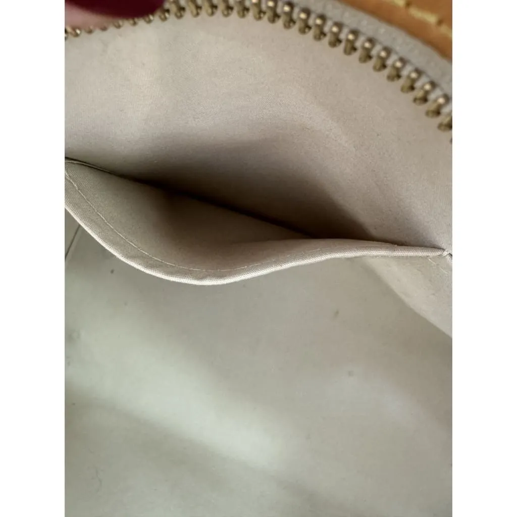 Louis Vuitton Yellow Vernis MM Brea Bag With Crossbody Strap & Dustbag