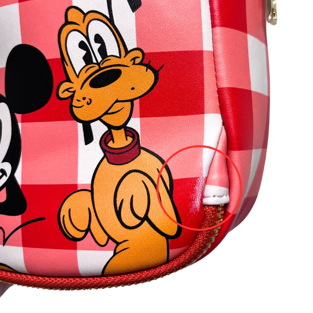 Loungefly Disney Minnie Mouse Picnic Blanket Cup Holder Crossbody Bag DEFECTIVE #44