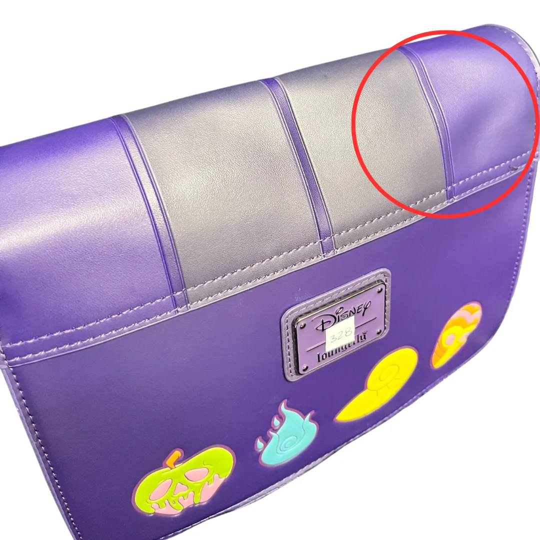 Loungefly Disney Villains in the Dark Glow Crossbody DEFECTIVE #328