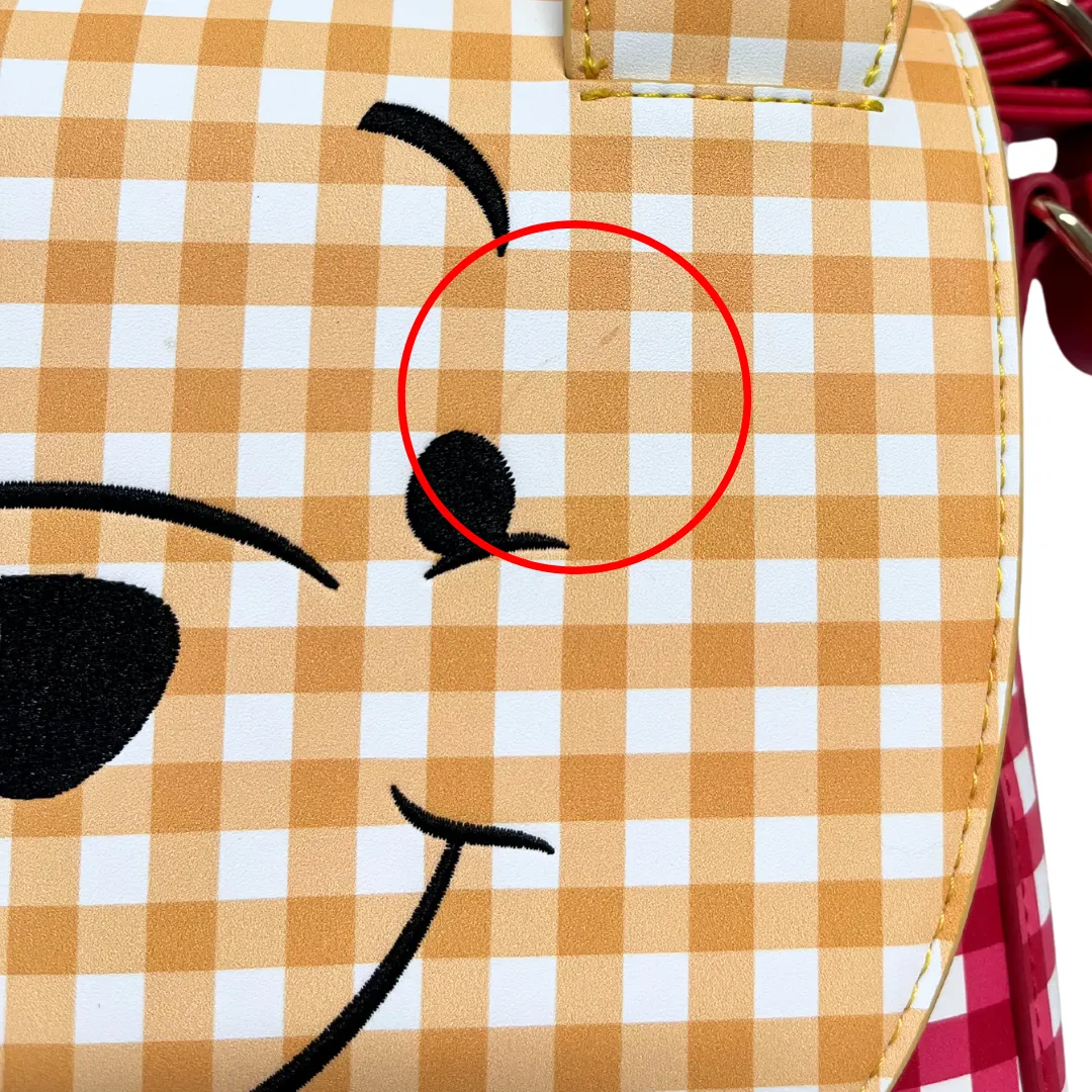 Loungefly Disney Winnie the Pooh Gingham Crossbody DEFECTIVE #277