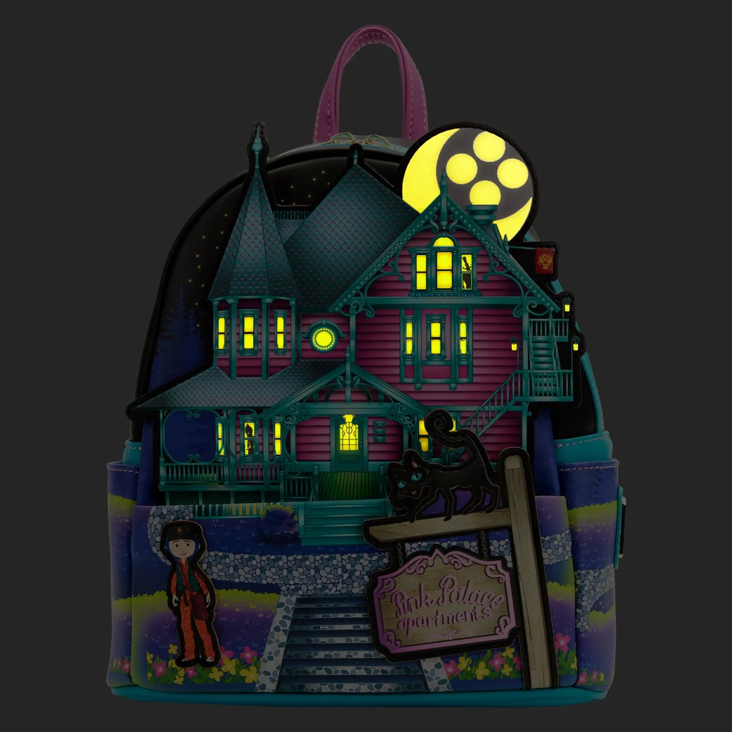 Loungefly Laika Coraline Glow in the Dark House Mini Backpack