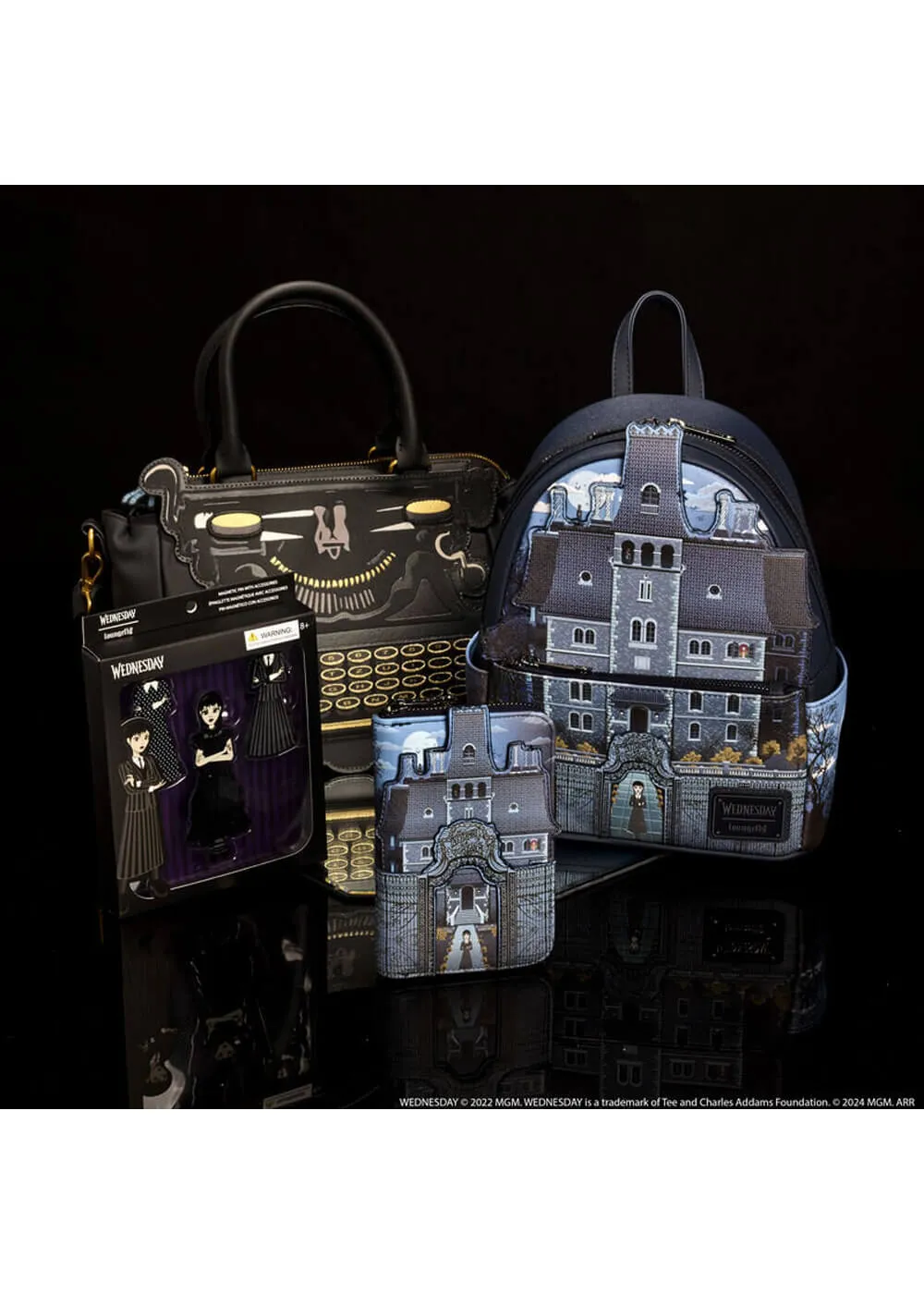 Loungefly Wednesday Nevermore Academy Backpack Black