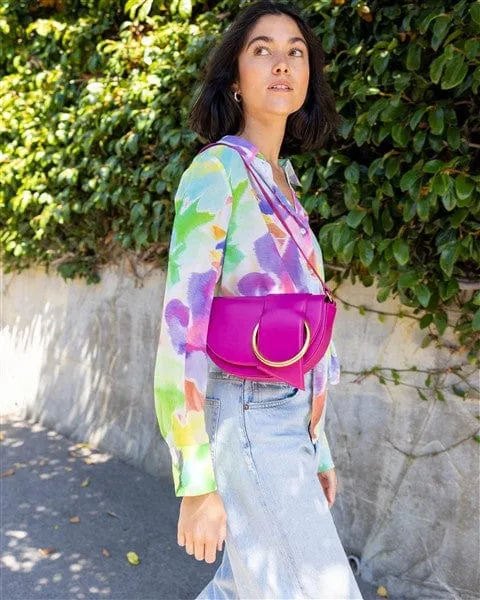 Luna Apple Leather Vegan Shoulder Bag |  Blu Ciel