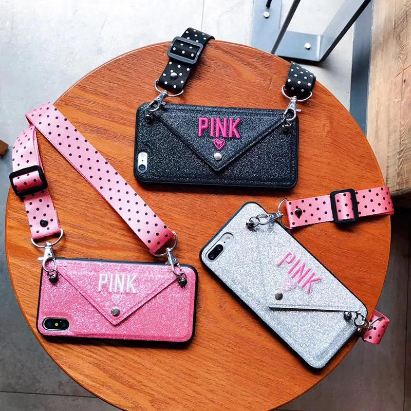 Luxury Glitter Embroidery Leather Case for iPhone