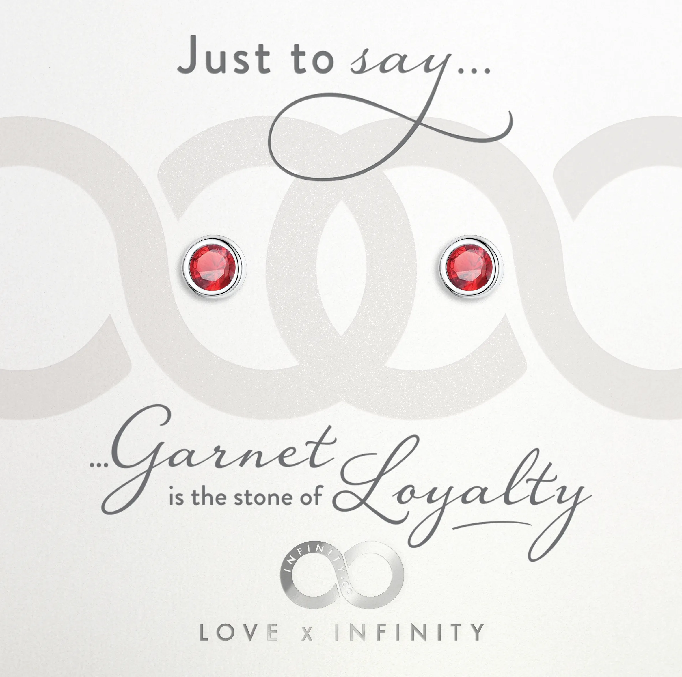 LXI Birthstone Earrings Garnet/January