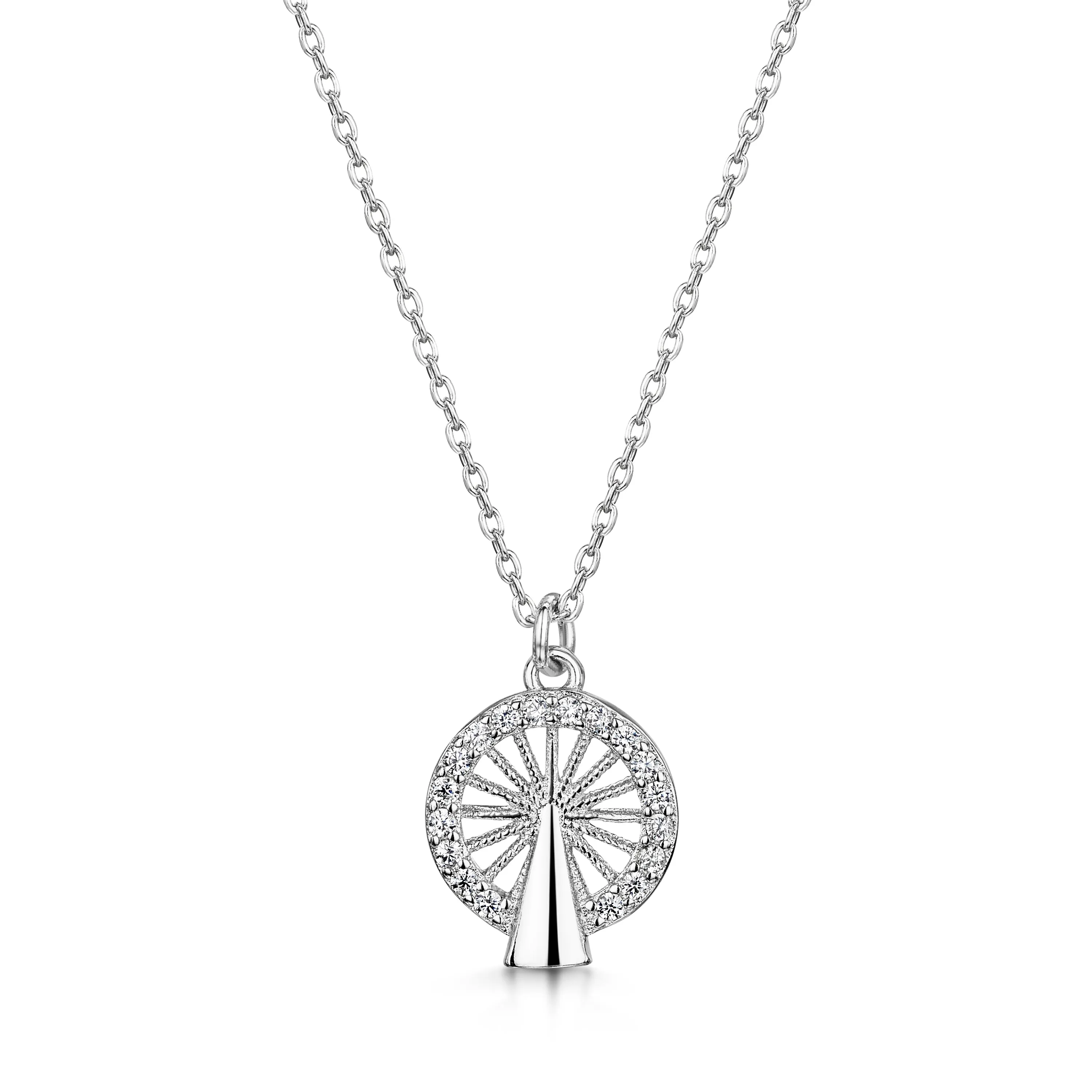 LXI Ferris Wheel Pendant- Rhodium