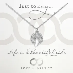 LXI Ferris Wheel Pendant- Rhodium