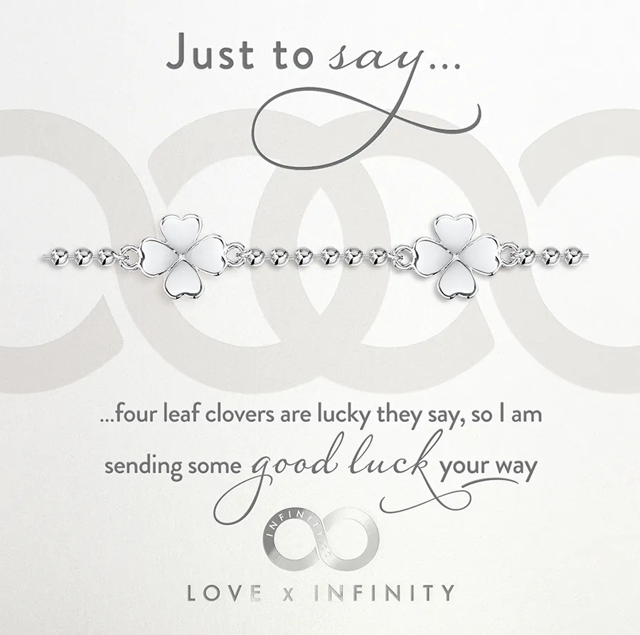 LXI Four Leaf Clover Bracelet - Rhodium