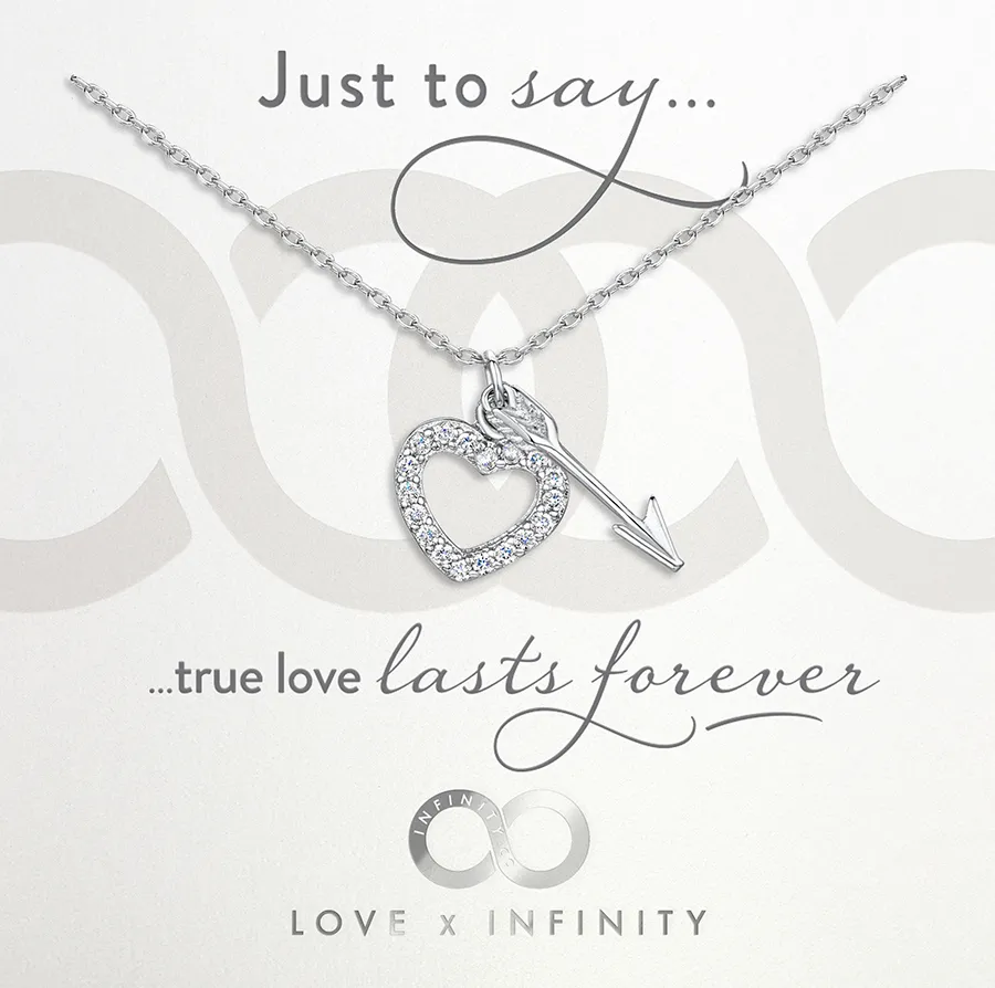 LXI Hearts & Arrows Pendant - Rhodium
