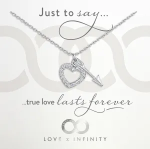 LXI Hearts & Arrows Pendant - Rhodium