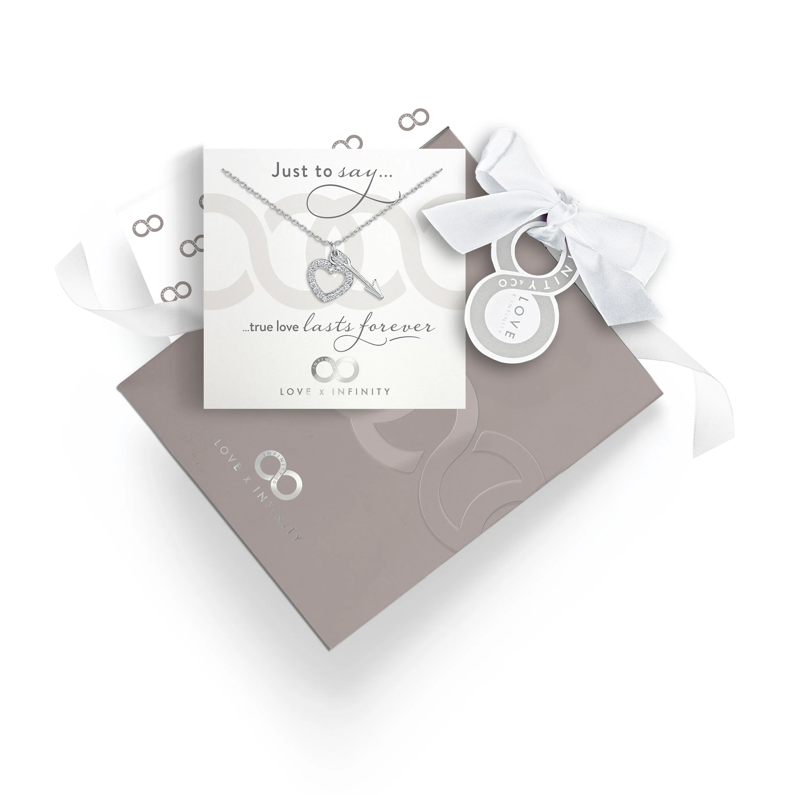 LXI Hearts & Arrows Pendant - Rhodium