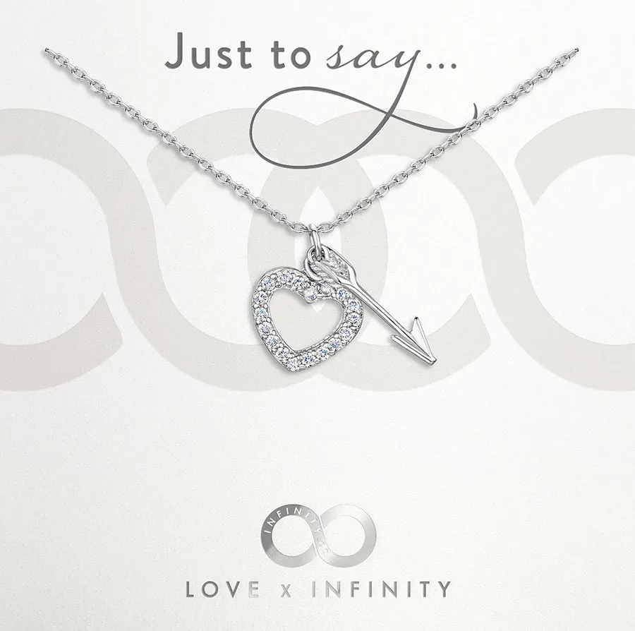 LXI Hearts & Arrows Pendant - Rhodium