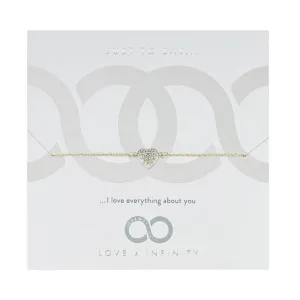 LXI Pave Heart Bracelet - Gold