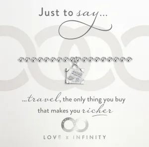 LXI Suitcase Bracelet- Rhodium