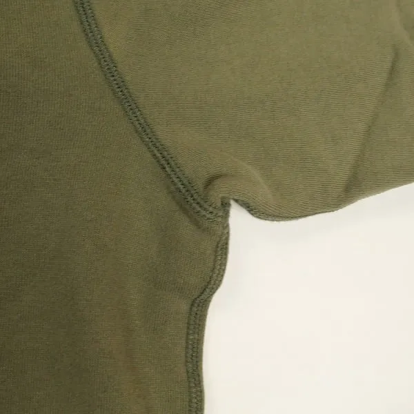 [M] DS! A Bathing Ape Bape College Logo Distressed Pocket Crewneck Sweatshirt Olive