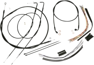 Magnum 486381 Black Vinyl XR Handlebar Installation Kit with Black Fittings for 12-14in. Ape