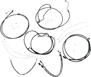 Magnum 486921 Black Vinyl XR Handlebar Installation Kit with Black Fittings for 12-14in. Ape