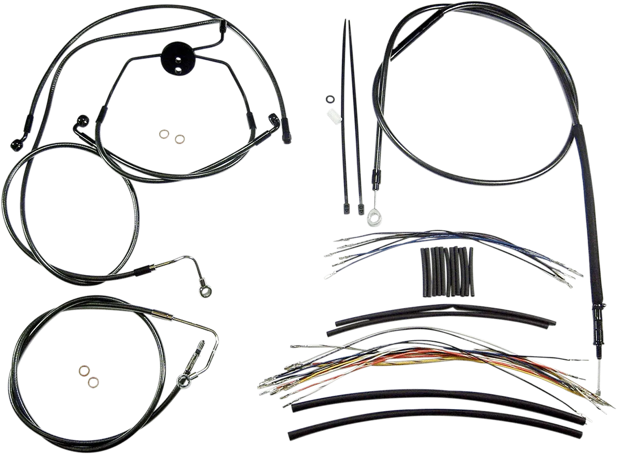 Magnum 487321 Black Pearl Handlebar Installation Kit for 12-14in. Ape