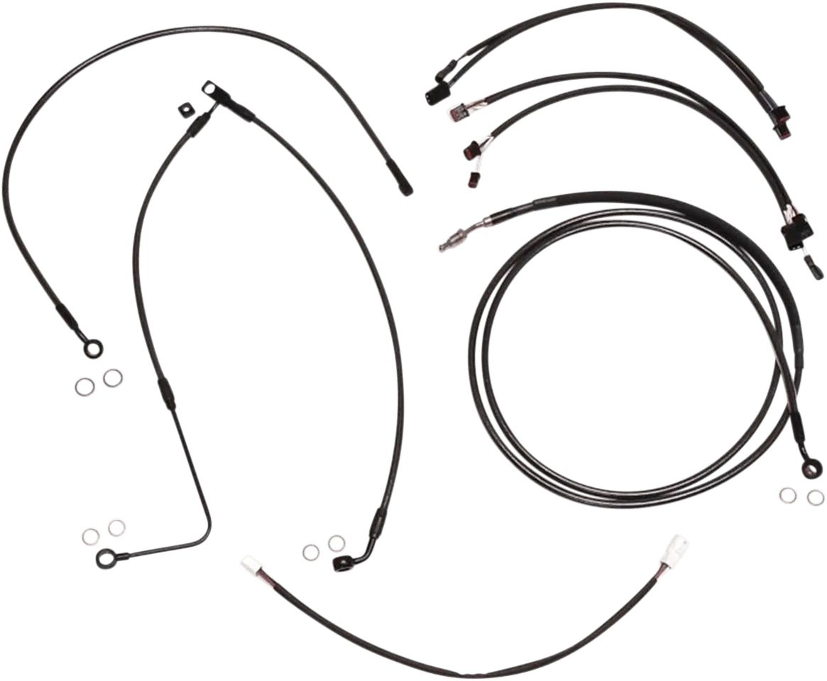 Magnum 487891 Black Pearl Handlebar Installation Kit for 12-14in. Ape