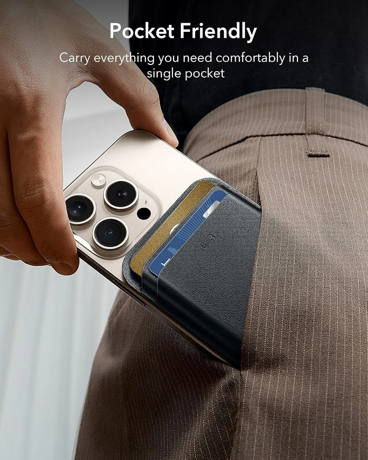 MagSafe Wallet, 5-Card Holder, iPhone Wallet with 3,200 g Magnetic Strength