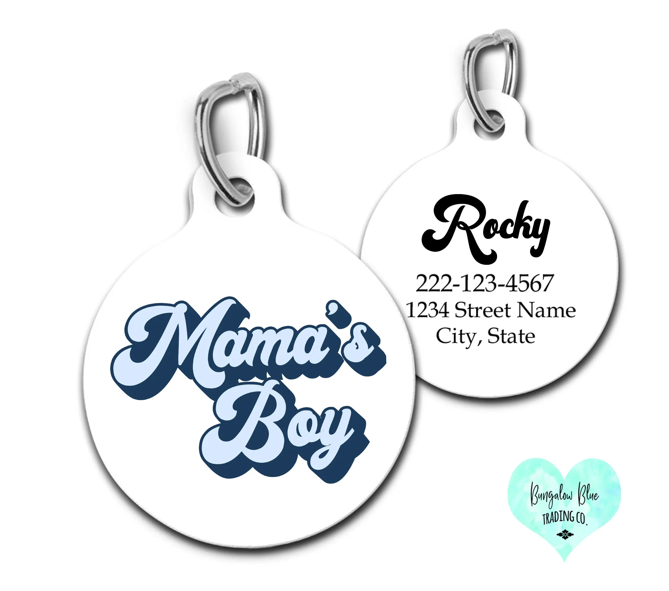 Mama's Boy Pet ID Tag for Cats & Dogs