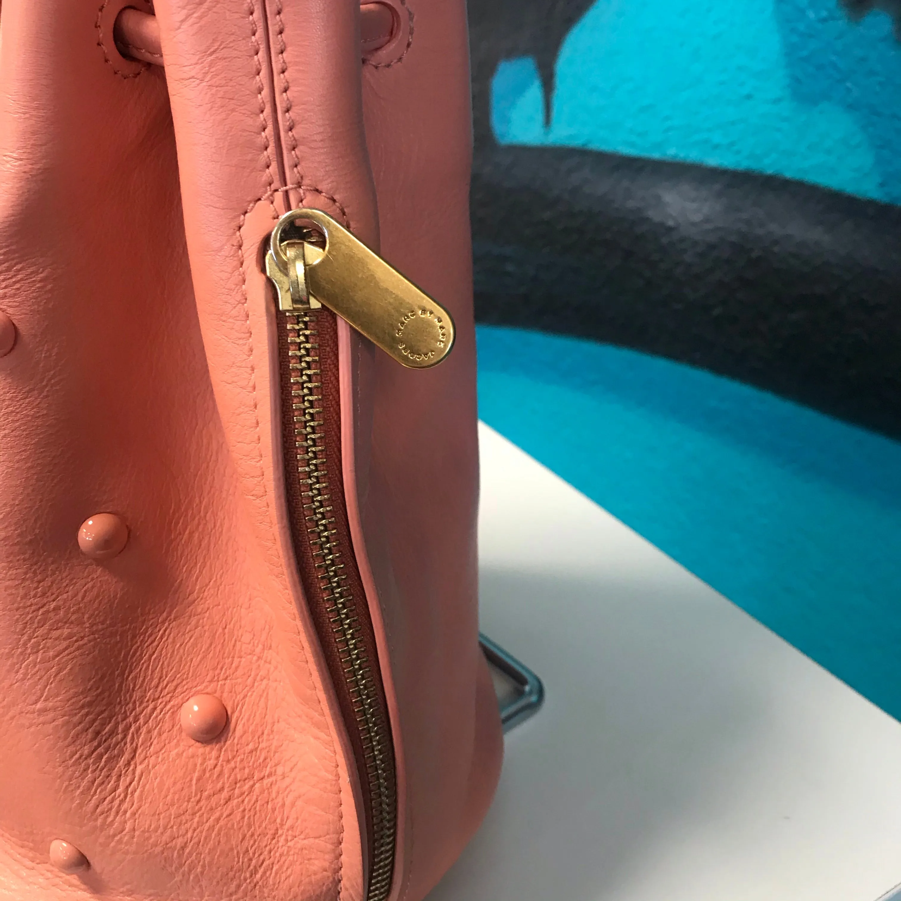 Marc Jacobs Coral Studded Bucket Bag