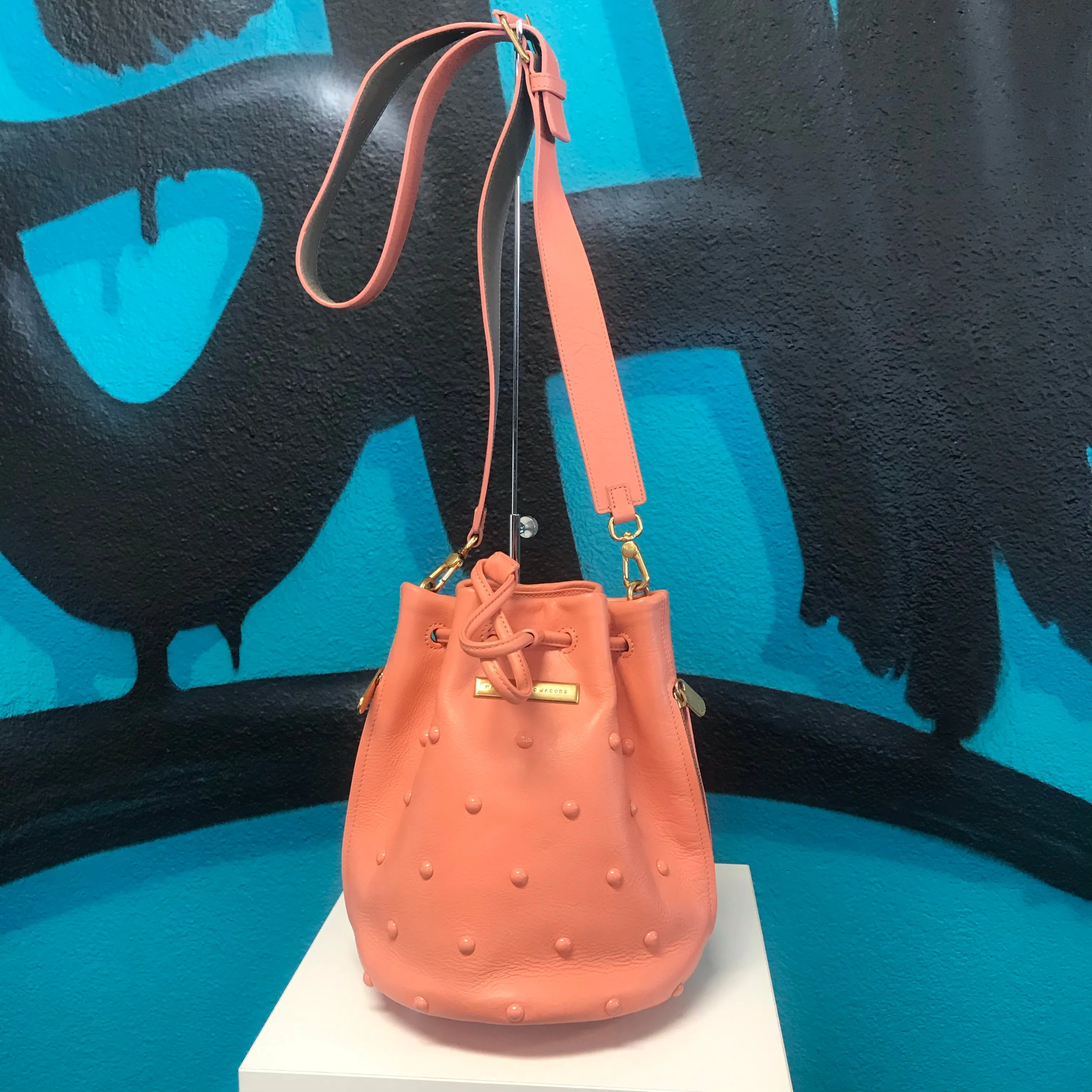 Marc Jacobs Coral Studded Bucket Bag