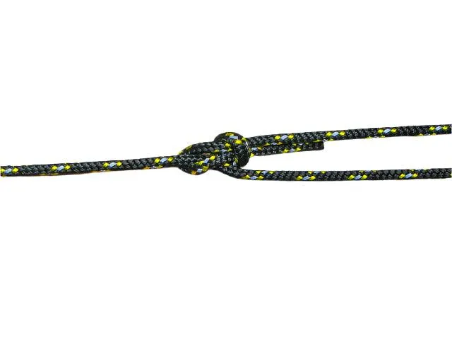 Marine Rope - Black-Yellow Fleck & Reflective - 6mm
