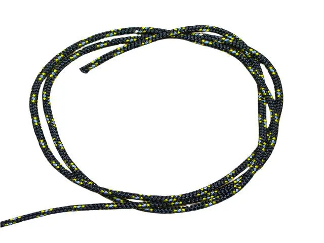 Marine Rope - Black-Yellow Fleck & Reflective - 6mm