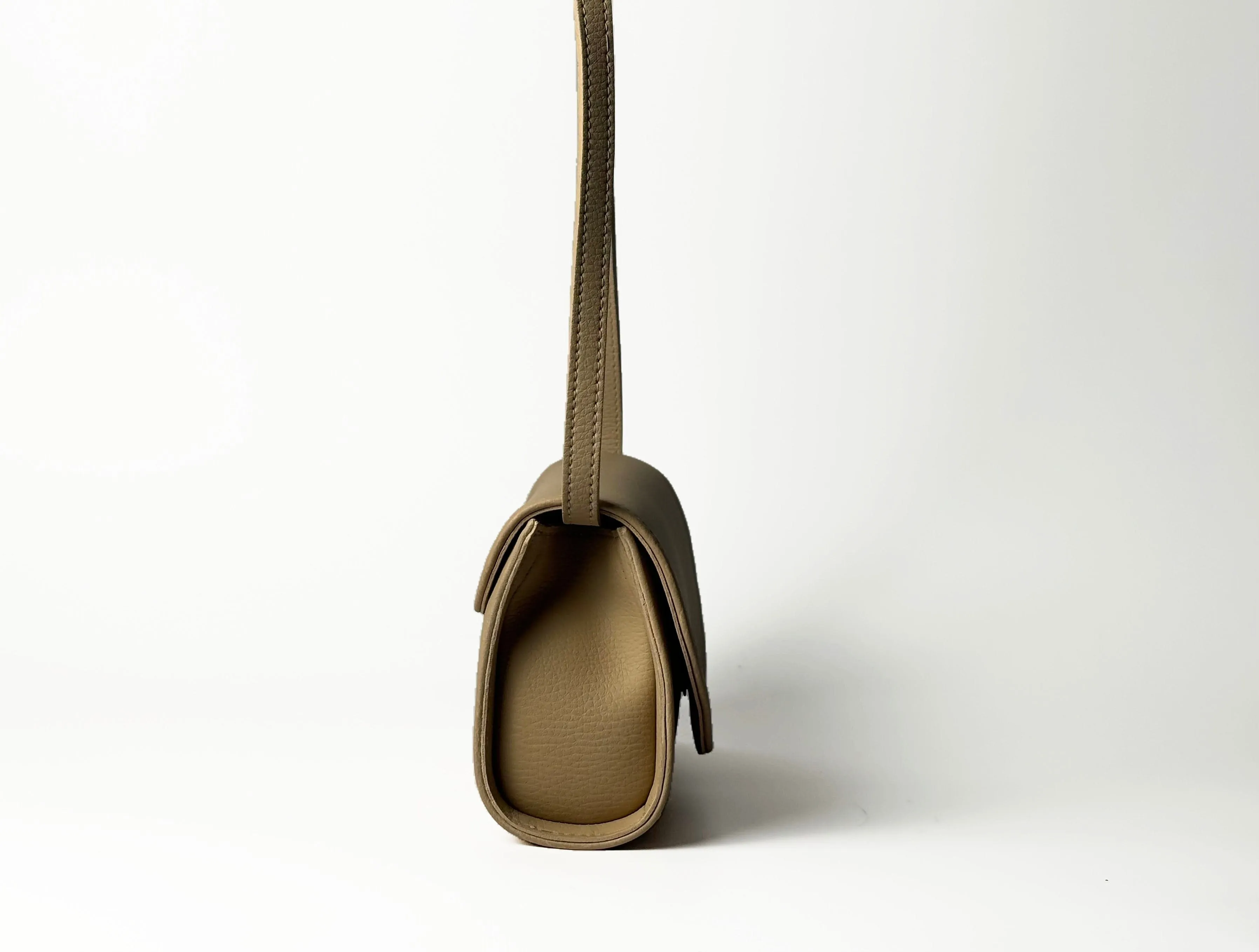 Marlee Apple Leather Vegan Crossbody Bag | Beige
