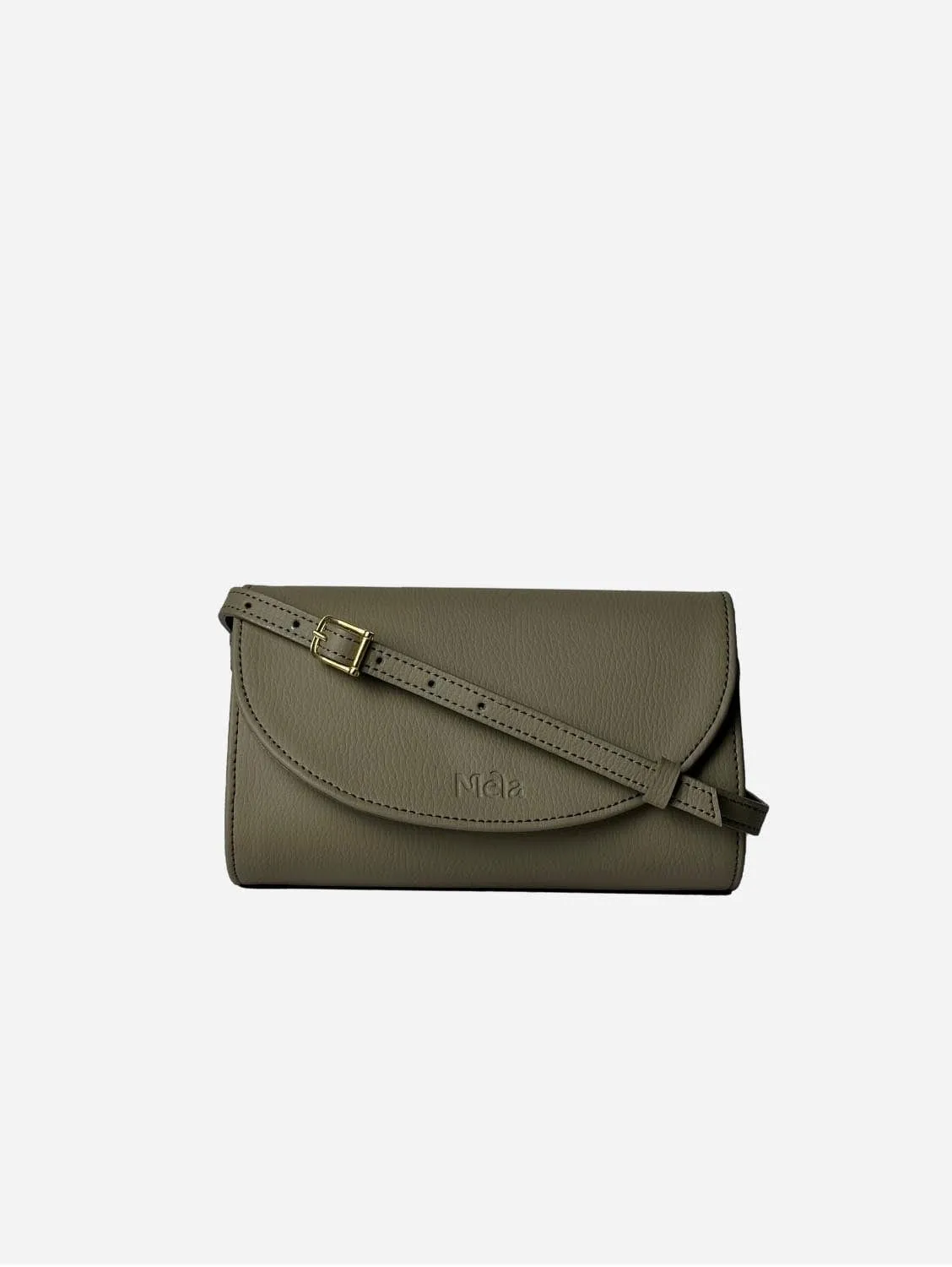Marlee Apple Leather Vegan Crossbody Bag | Pistachio