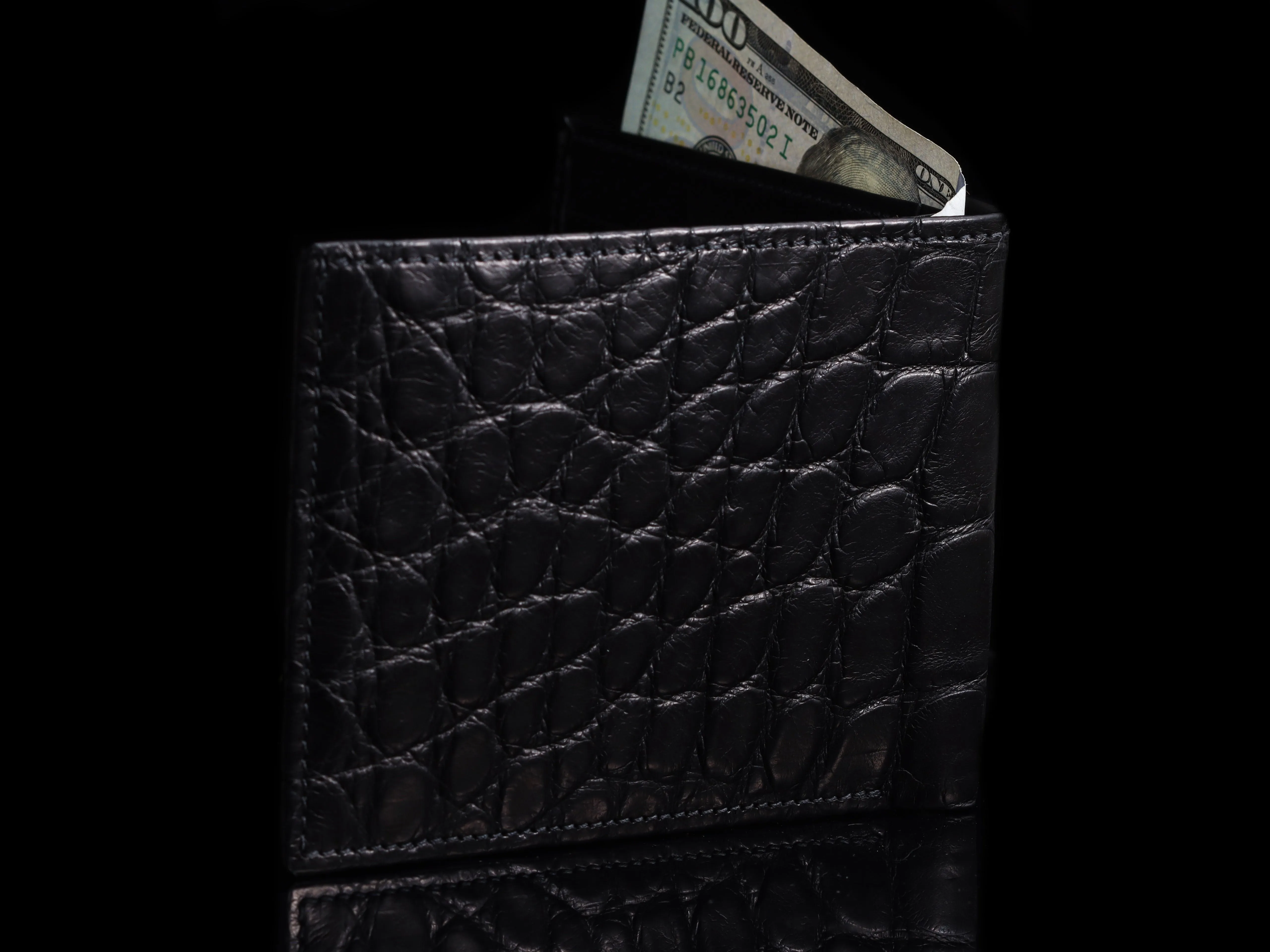 Matte Black Alligator Wallet