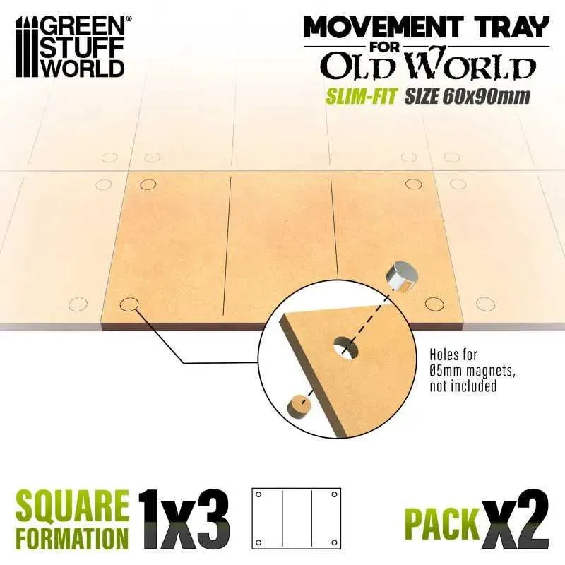 MDF Movement Trays 90x60mm Slimfit