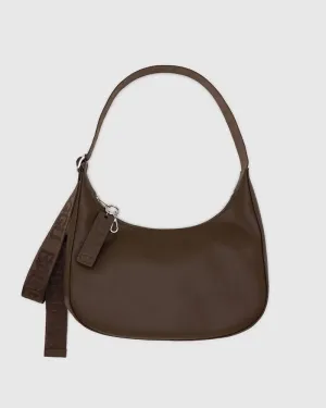 Medium Crescent Brown Leather Bag