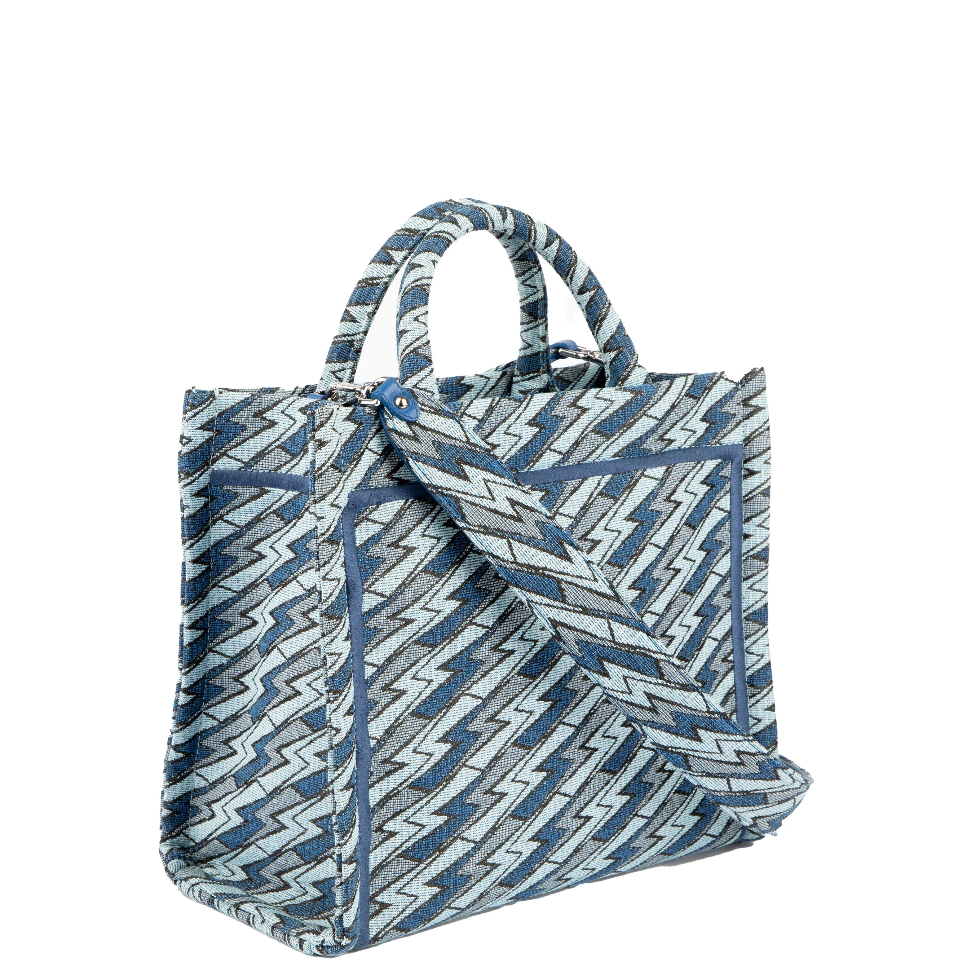 Medium Grazia PWR Jacquard Bag | Azul