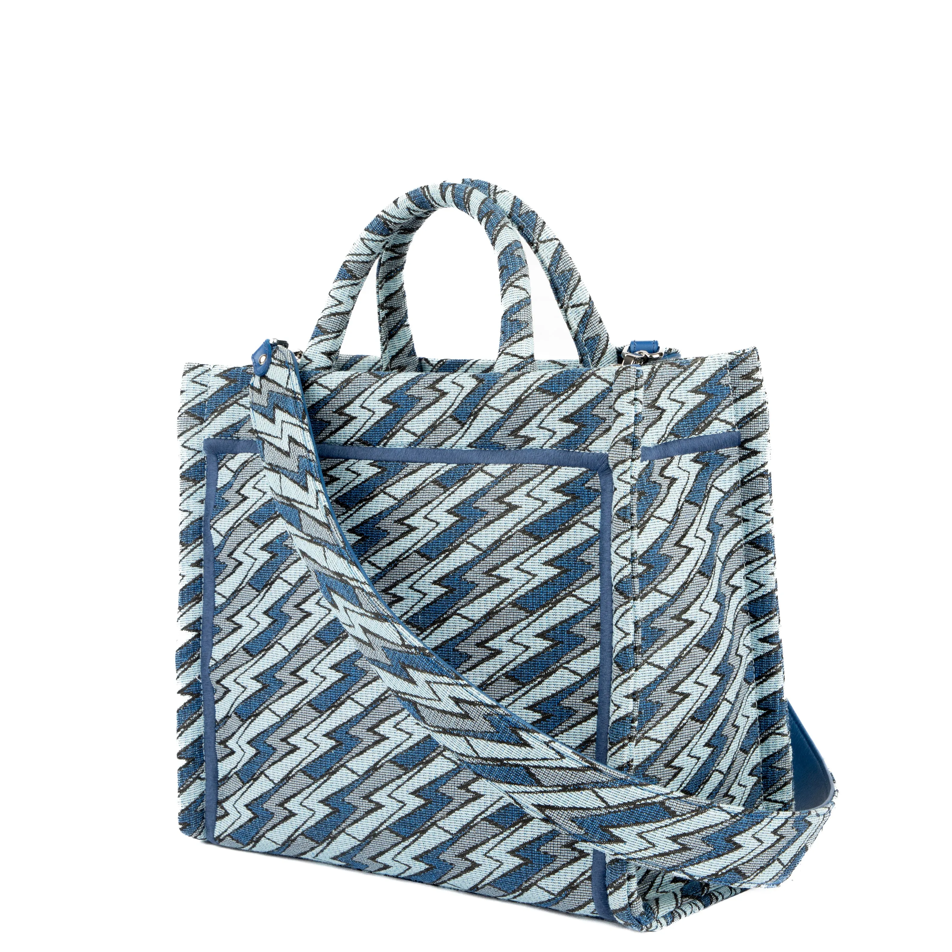 Medium Grazia PWR Jacquard Bag | Azul