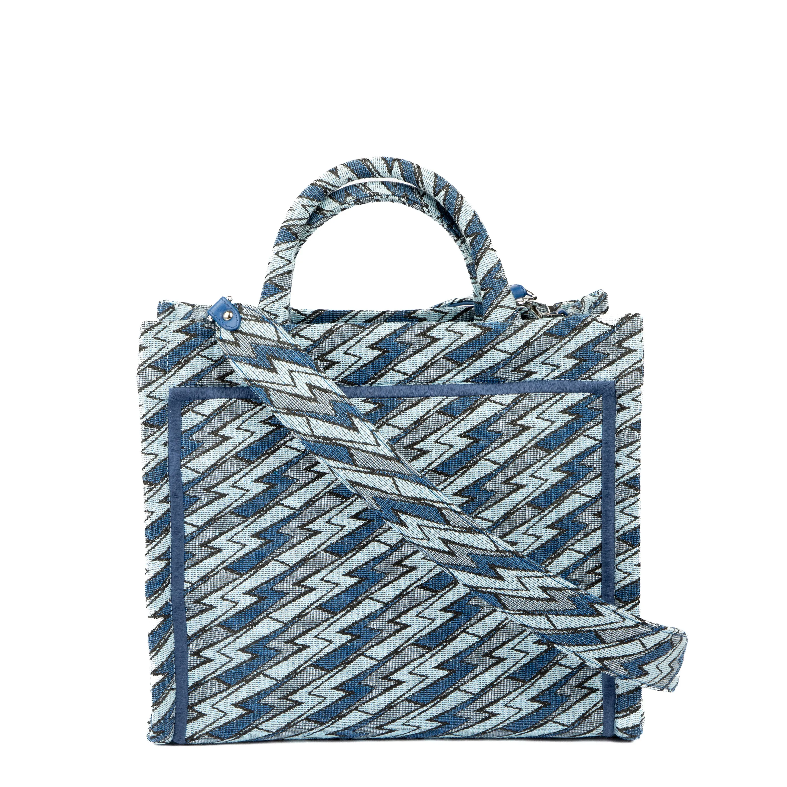 Medium Grazia PWR Jacquard Bag | Azul