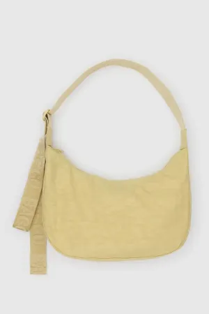 Medium Nylon Crescent Bag in Butter