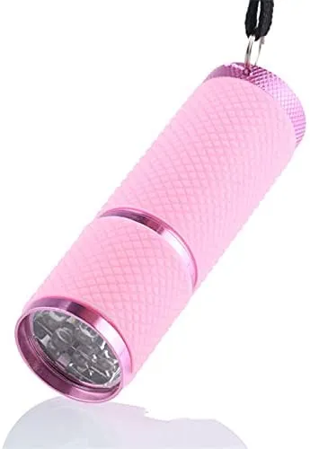 Meitawilltion 9 LED Small Glow Nail Lamp,Mini UV Nail Dryer for Gel Nails Polish,Portable Flashlight for Nail Art Pink