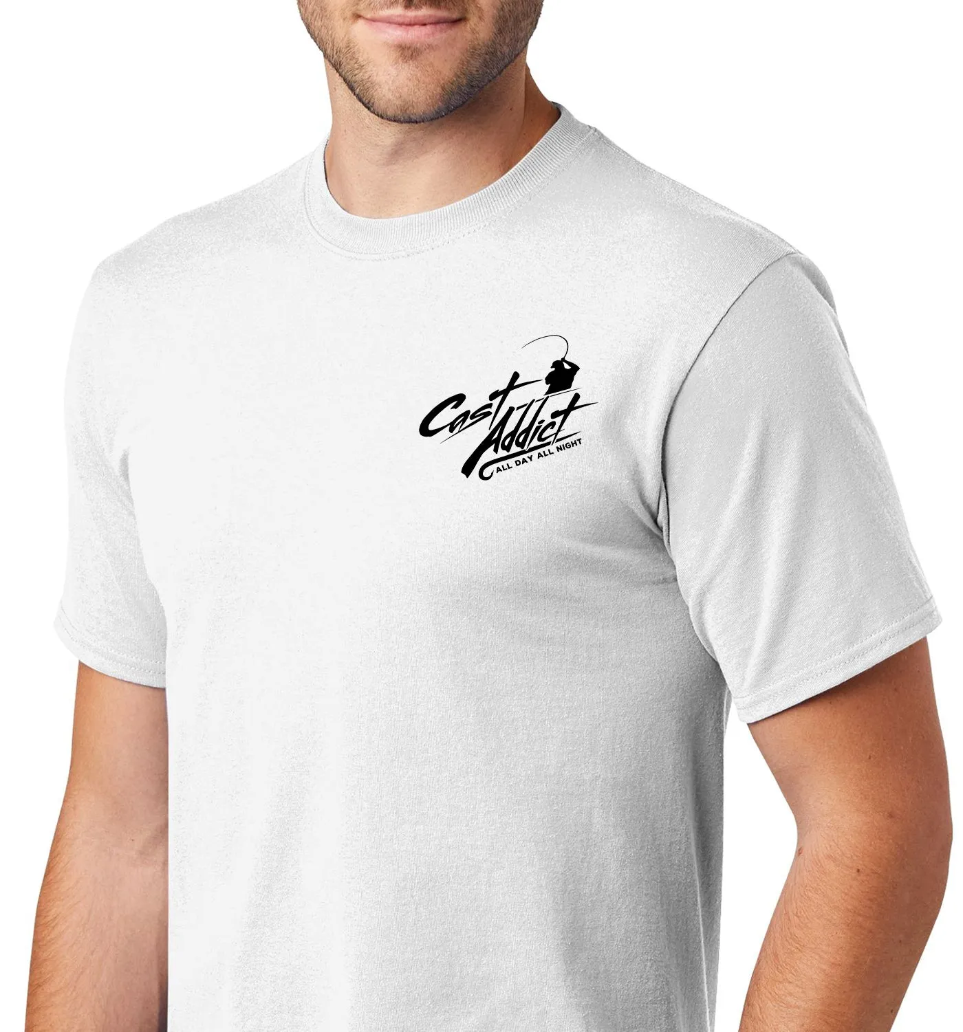 Men's Bluefin Tuna Short Sleeve White Cotton T-Shirt