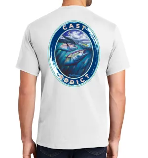 Men's Bluefin Tuna Short Sleeve White Cotton T-Shirt