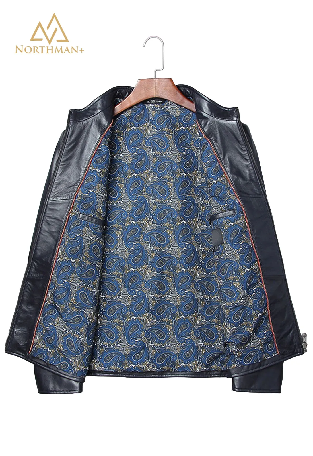 Men's Slim Fit Leather Jacket : Maestro