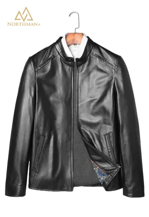 Men's Slim Fit Leather Jacket : Maestro
