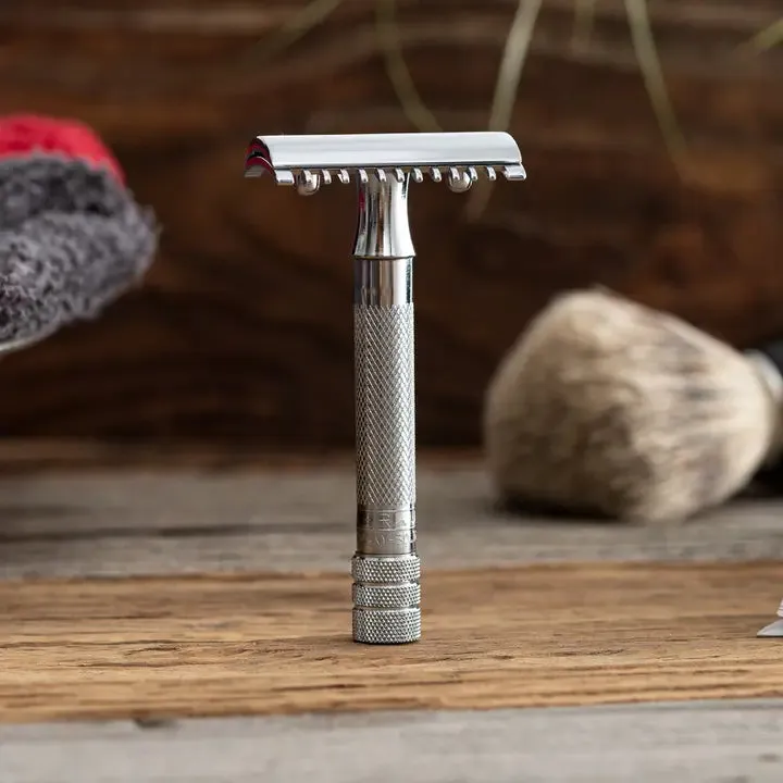 Merkur 15c Double Edge Safety Razor, Open Tooth Comb, Chrome