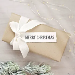 Merry Christmas Simple Rubber Stamp