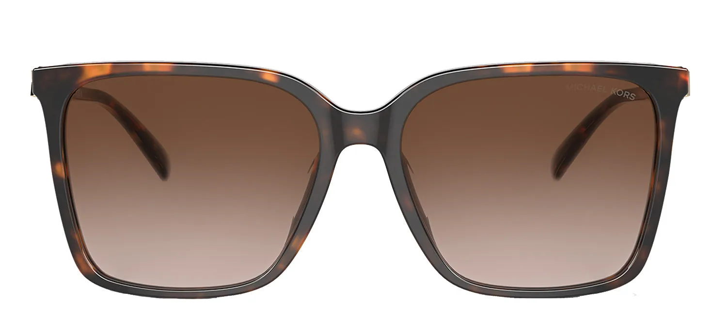 Michael Kors CANBERRA MK 2197U 300613 Square Plastic Tortoise Sunglasses with Brown Gradient Lens